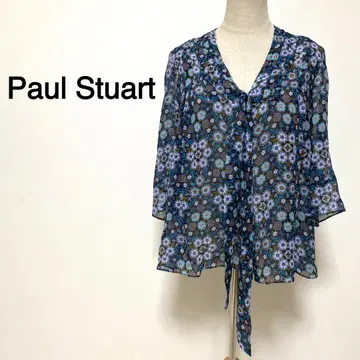 Paul Stuart 네이비 컬러 꽃무늬 시어 셔츠