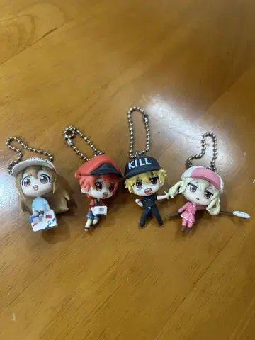 가챠가챠 혈소판 적혈구 백혈구 호산구 키링 4개 세트