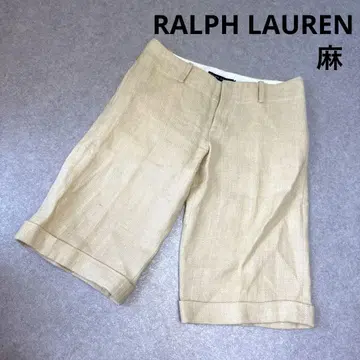 RALPH LAUREN 랄프 로렌 하프 팬츠 린넨 100% 베이지