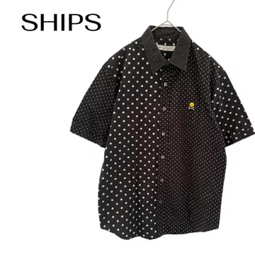 SHIPS 쉽스 도트 반팔 셔츠 스마일리 비대칭 개성적 화려한 색상