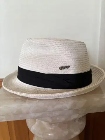 HIGH LINE 밀짚모자 화이트 블랙 62cm