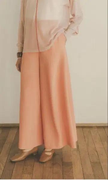 클라네 GEORGETTE LOOSE WIDE PANTS