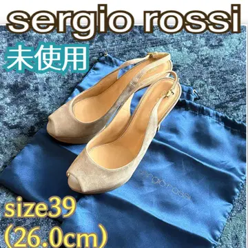 미사용품 세르지오로시 SergioRossi 핀힐 백스킨 일본 정품