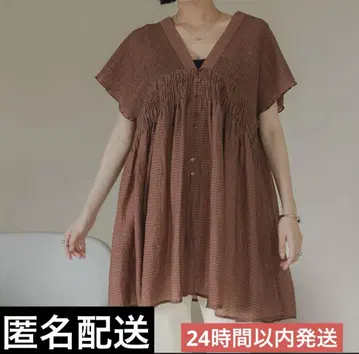 셔링 튜닉 프렌치 슬리브 로리즈팜 미사용 새상품