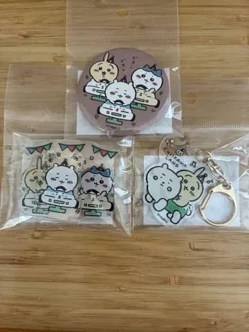 치이카와 랜드 캔뱃지 레이어 아크릴 스탠드 아크릴 키링