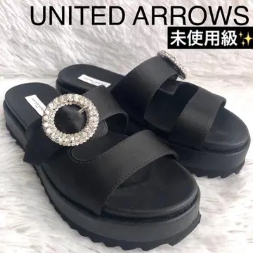 샌들 여성용 23 블랙 유나이티드 애로우즈 비쥬 벨트 버클