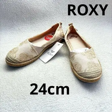 택 포함 미사용품 Roxy 록시 슬립온 24 cm 에스파드리유