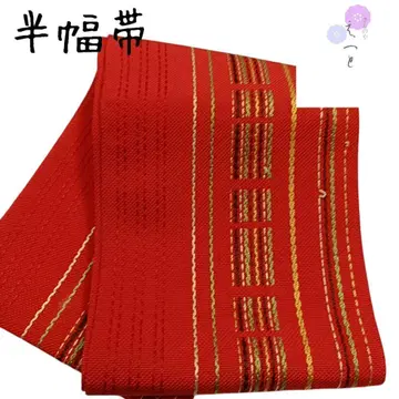 36 엣또 반폭 오비 빨간색