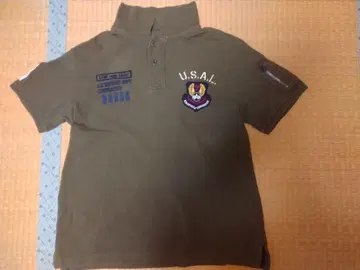 ALPHA U.S.A.L. 올리브 피케 셔츠 사이즈 LARGE 새상품급.