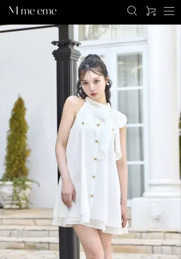 Helter neck ribbon mini onepiece