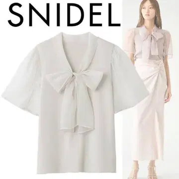 SNIDEL 스나이델 슬릿 슬리브 니트탑