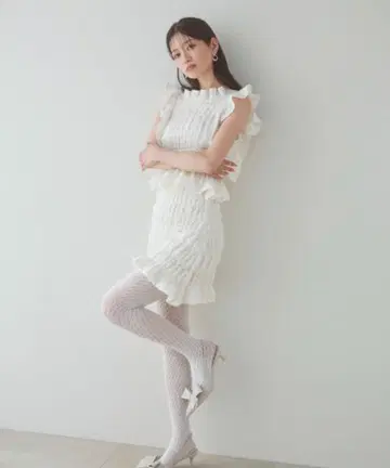 SNIDEL 셔링 미니 스커트