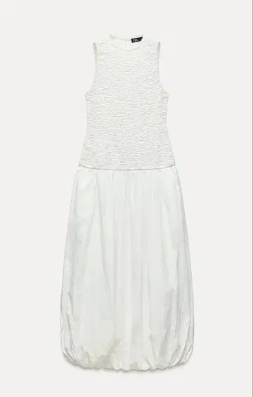 ZARA 벌룬 포플린 롱 원피스