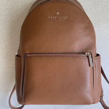 [새상품급/모양 망가짐 없음] kate spade 가죽 브라운 백팩