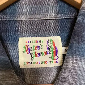 Hysteric Glamour 체크 무늬 긴팔 셔츠