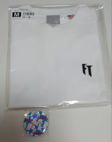 FANTAN 20주년 기념 티셔츠 M 사이즈, 점보리 캔뱃지