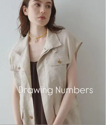 [ 새 상품 ] drawing numbers 콘티넨탈 린넨 베스트
