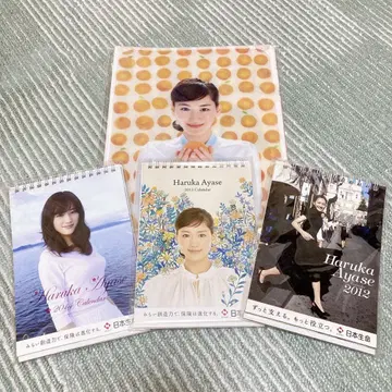 아야세 하루카 탁상 달력 3권 & 클리어 파일 세트