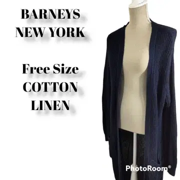 BARNEYS NEW YORK 가운 가디건 맥시 길이 린넨