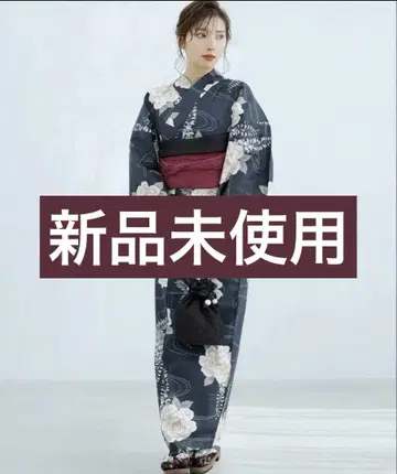 dita 유카타 잔잔한 등나무 물결 유카타