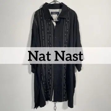 90년대 빈티지 Nat Nast 반팔 실크 셔츠 3XT 빅 사이즈
