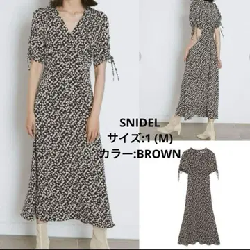 SNIDEL 바리에이션 머메이드 프린트 원피스