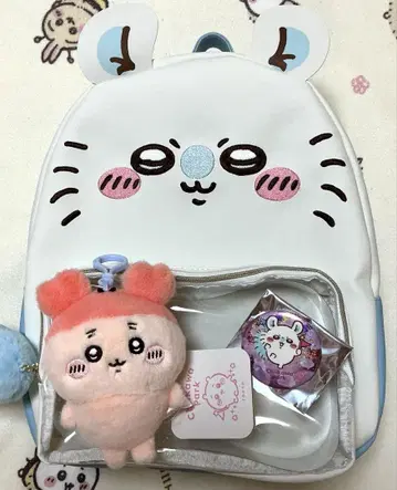 치이카와 파크 얼굴 백팩 (모몽가)  마스코트 (헌책방) 캔뱃지