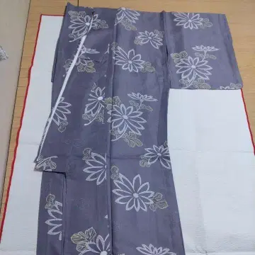 연보라색 꽃무늬 코몬 홑옷, 워셔블 기모노