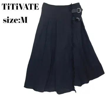티티베이트 titivate 스커트 롱 허리밴딩 M