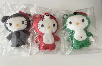 키티 헬로키티  빨간 여우 그린 너구리 블랙 돼지 카레 마스코트