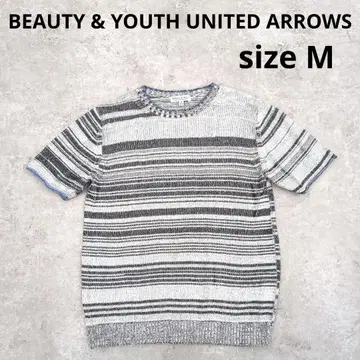 243 BEAUTY & YOUTH 그레이 계열 보더 니트 M