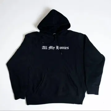 all my homies 자수 후드티 XXL 블랙