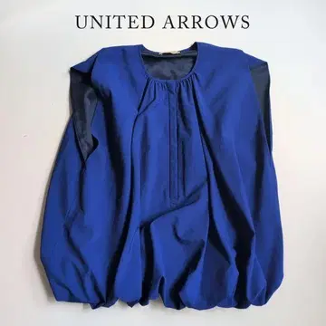 유나이티드 애로우즈 UNITED ARROWS 블루 벌룬 블라우스