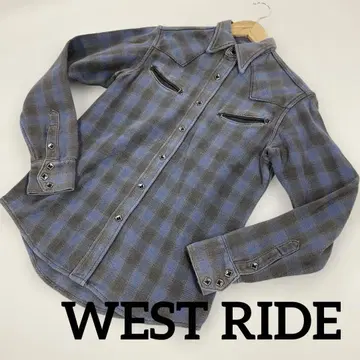 WEST RIDE 남성용 셔츠 블루 아메카지 #1714