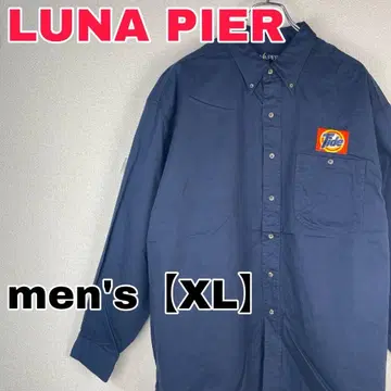 W090 [ LUNA PIER ] 긴팔 셔츠 [ 남성용 XL ] 네이비