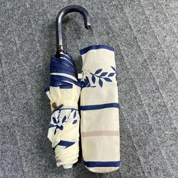 아이보리 네이비 스트라이프 접이식 우산