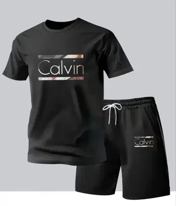 [ Calvin 로고 셋업 ] 반팔 & 팬츠 룸웨어 파자마