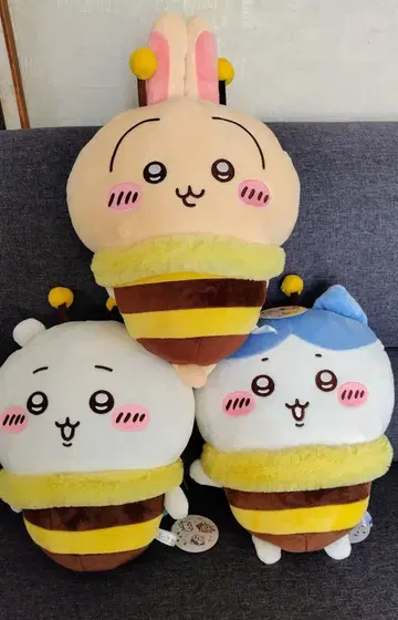 치이카와 벌꿀 BIG 봉제 인형 3종 세트 하치와레 토끼