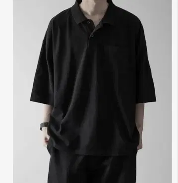 RUUBON 블랙 피케 셔츠 S 사이즈