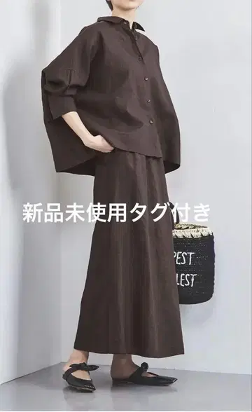 린넨 돌먼 셔츠 브라운 유나이티드 애로우즈