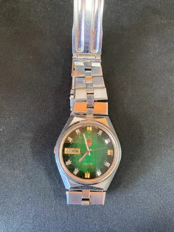 Seiko 오토매틱 손목시계 그린 정크