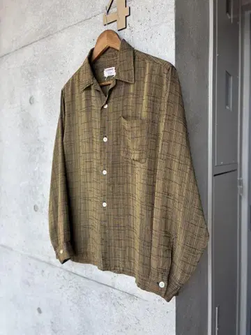 50년대 'CLUBMAN' 셔츠 카스리 패턴 vintage