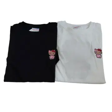택 포함 탄 키티 티셔츠 2장(M)