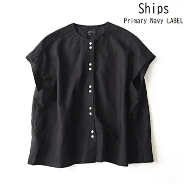 Ships 쉽스 워셔블 린넨 프렌치 슬리브 와이드 블라우스 38