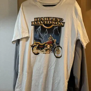 Harley-Davidson 바이크 T셔츠 화이트