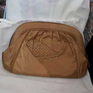 레트로 la musette 가죽 클러치백
