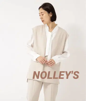 노리즈 워셔블 컷 조젯 V넥 베스트