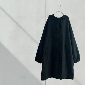 3691 [단 하나] 나일론 자켓 코트 후드 블랙 L