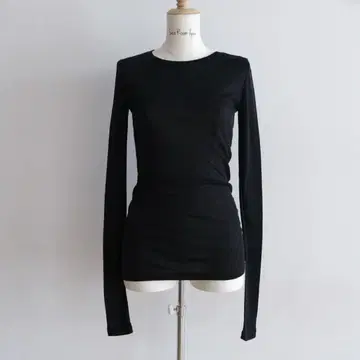 에어리 Fit RIB 롱 T셔츠 블랙 리브