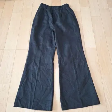 ma couleur/마 린넨 100% 팬츠 블랙 36 일본제